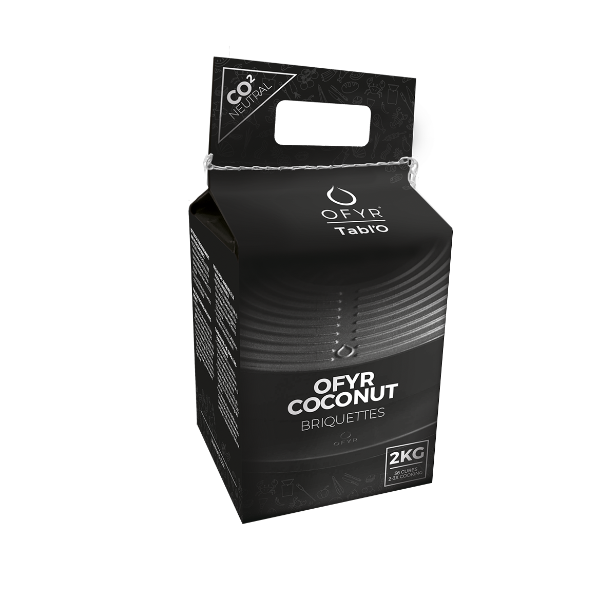 Ofyr kokosnoot briketten